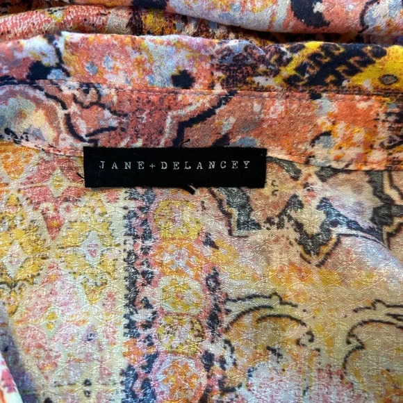 Jane and Delancey 3XL Shirt Top Womens Floral Print Pintuck Flowy Tunic Boho EUC - Picture 5 of 9